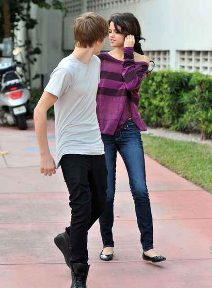 Justin Bieber and Selena Gomez at Miami