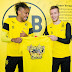 Comemoração Batman e Robin de Aubameyang e Marco Reus vira camiseta