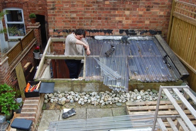 Edwardian House Project: 'Corrugated Lean-to Roof' - or 