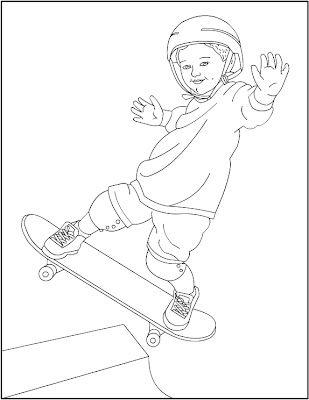 Snowman Outline Coloring Page. Coloring page for boys!