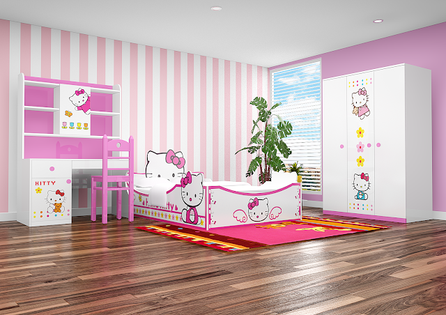 Trọn bộ nội thất hello kitty xinh xắn, đáng yêu