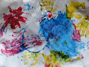 One Fish Two Fish Red Fish Blue Fish: Finger Painting In The Backyard (dsc )