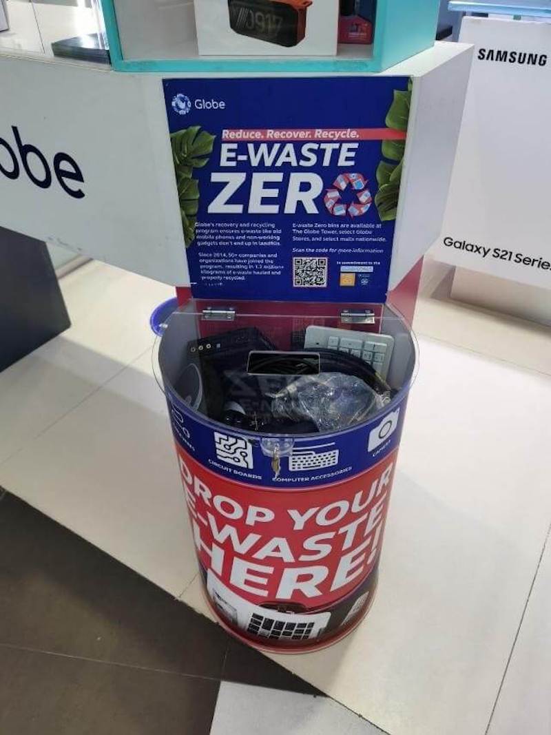 Actual Globe e-waste bin you can find at drop-off points