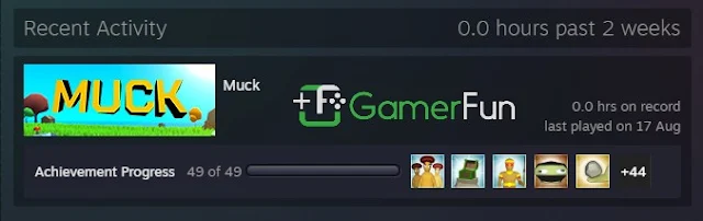 A screenshot of the Steam Muck achievements screen