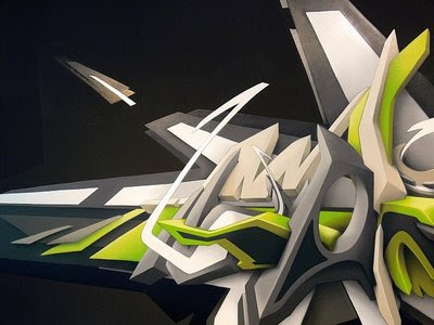 The image Style is graffiti alphabet 3d, graffiti art style, graffiti arrow.