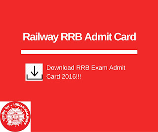 railway rrb exam admit card