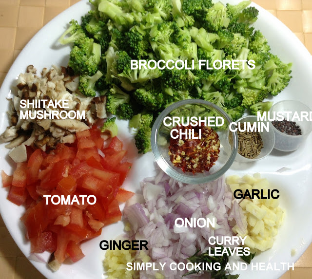 Ingredients for Spicy Broccoli stir-fry