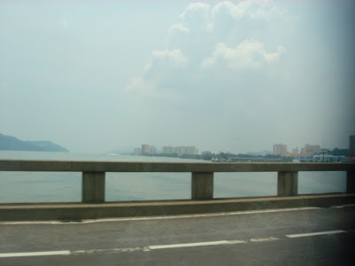 First sight of Penang island from the bridge