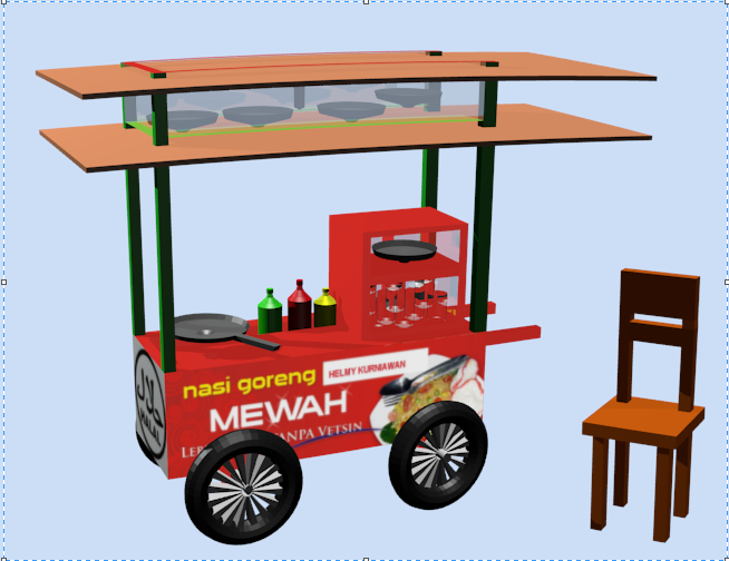 Membuat Gerobak dengan Blender Animasi 3D - Android & Internet