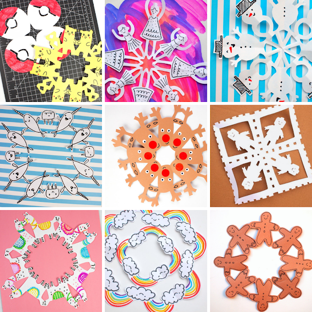 How to cut Super Cute and Fun Paper Snowflakes with Kids