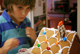 Focus on life ~ A pop of red :: Gingerbread house making, a Christmas tradition :: All Pretty Things