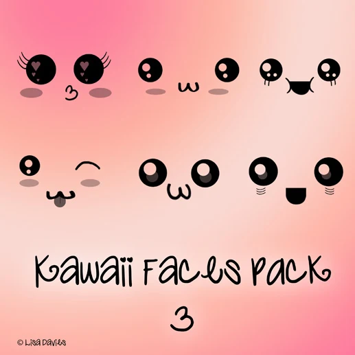 Vistoso pack de Pinceles Kawaii para photoshop