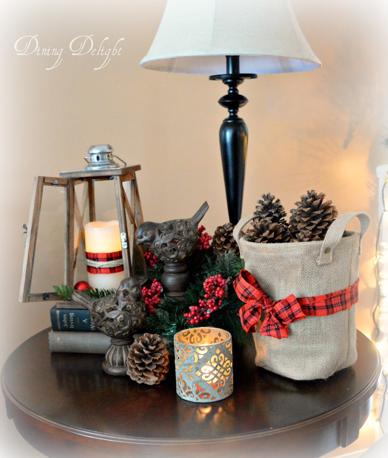 Dining Delight Christmas  Decor  for End  Tables 