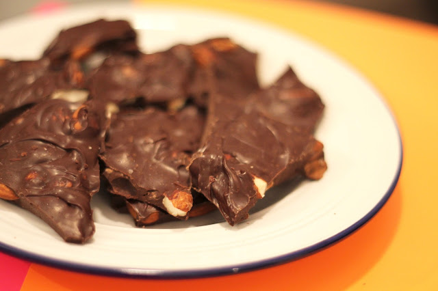 Dark Chocolate Sea Salt Almond Bark Recipe