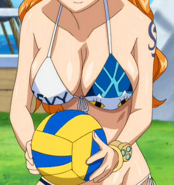 Ảnh Nami và Nico Robin chơi bóng chuyền 4