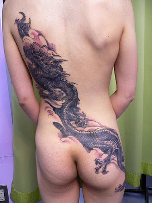 Dragon Black Tribal Tattoo View