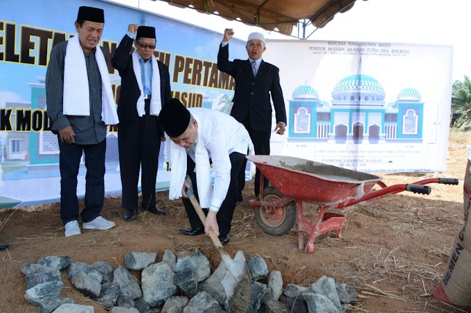 Ka.Kanwil Laksanakan Peletakan Batu Pertama Masjid Ponpes An Najah
