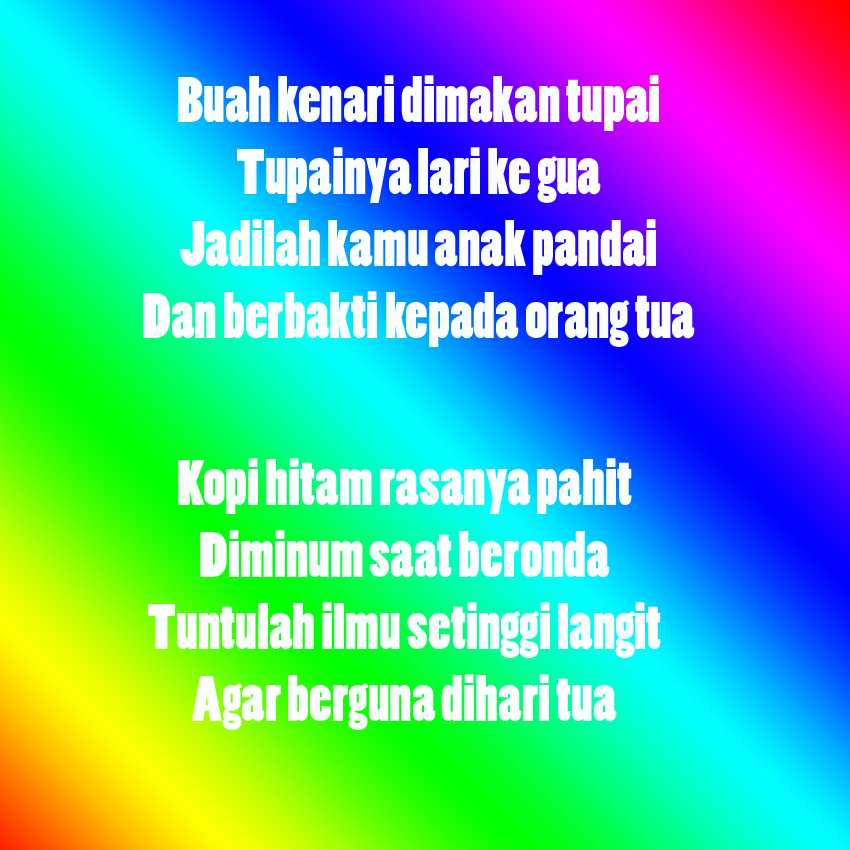 REMAJA INDONESIA: PANTUN GAMBAR 2015