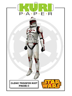 Kuri Paper - Figura Clone Trooper Riot Phase II Star Wars Papercraft