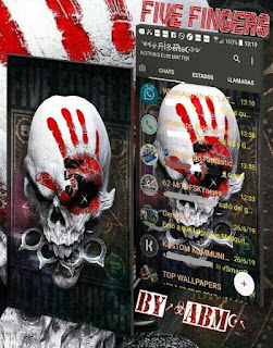 Five Fingers Skull Theme For YOWhatsApp & Fouad WhatsApp By ABM