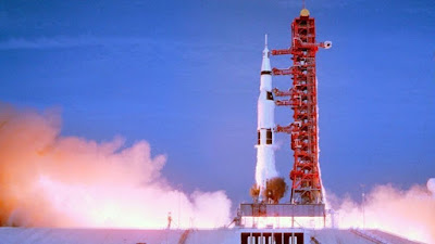 Apollo 11 2019 documentary movie still shuttle taking off for the moon