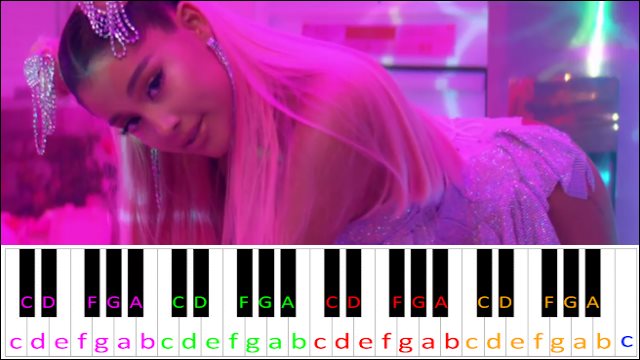 7 Rings By Ariana Grande Piano Letter Notes