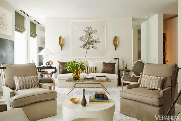 large white living room with gold accents beige neutral furniture