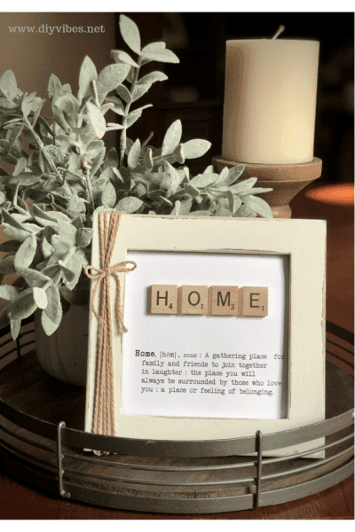 Scrabble tile art - easy DIY craft!