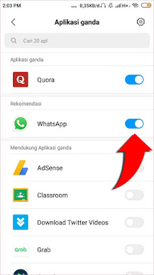 duplikat whatsapp xiaomi