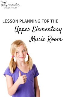 Lesson planning for the upper elementary music room: Blog post includes strategies, games, links to songs, and a link to a free lesson plan with songs, visuals, and more!