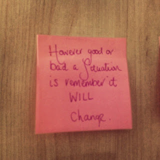 Situations Will Change Post it note