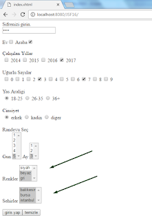 JSF selectManyListbox