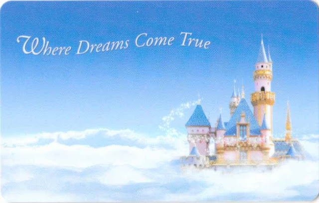 Where Dreams Come True Disney Parks Castle Ticket Card