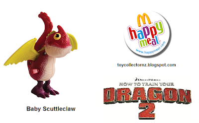 McDonalds How to Train Your Dragon 2 Happy Meal Toys 2014 - Baby Scuttleclaw Toy
