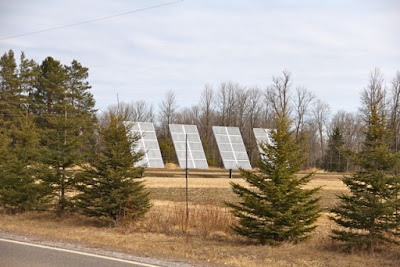 free-standing photovoltaic panels, northern Minnesota