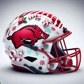 Arkansas Razorbacks Christmas Helmets