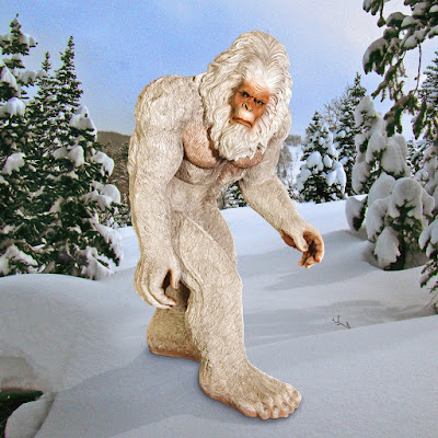 The Abominable Snowman Yeti Statue, or wild man of the snowcapped mountains or called "metoh-kangmi" statue