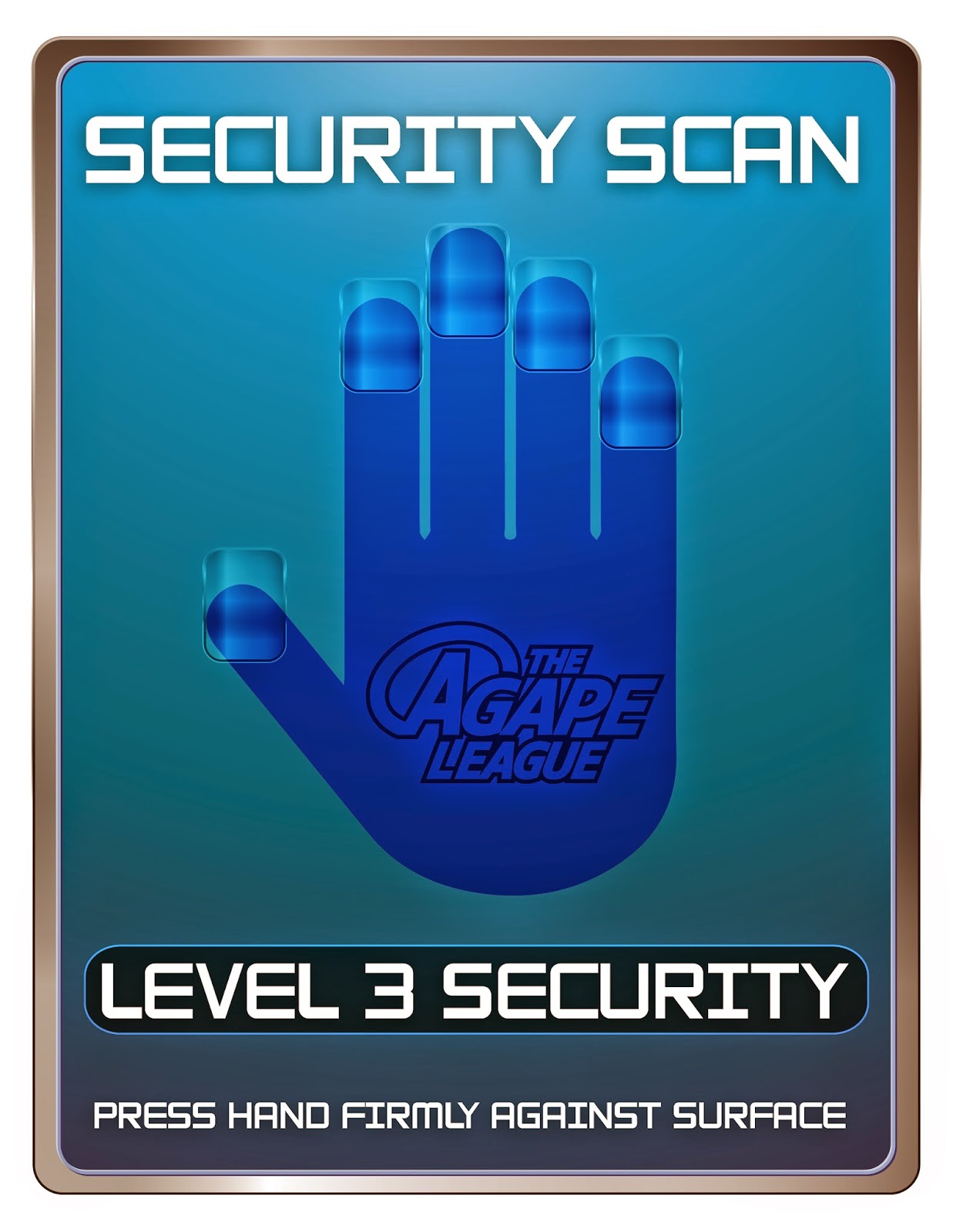 Agape League Security Scanner Prop - Click to download print files