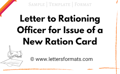 application for issue of new ration card