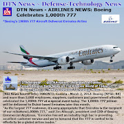 DTN NewsAIRLINES NEWS: Boeing Celebrates 1,000th 777 (boeing emirates march dtn news)