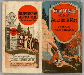 Cover to a Vintage Road trip Map