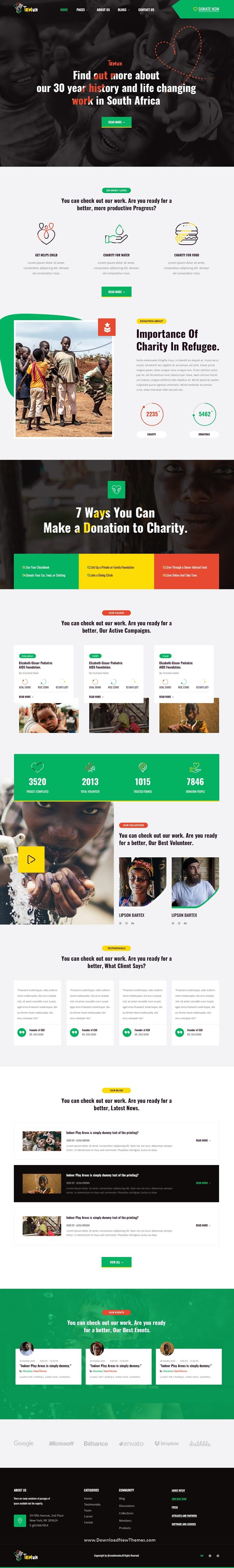 Non Profit Charity PSD Template