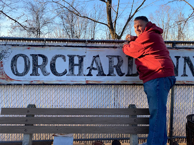 December 2022... Joey Lamberti removing the Orchard Inn sign from his fence and loading onto a truck... which will bring her back to where it all began! How fuckin' cool is that!