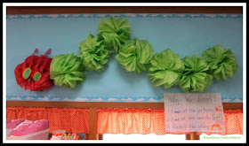 photo of: Bulletin board of Eric Carle's Hungry Caterpillar Classroom Decoration at RainbowsWithinReach