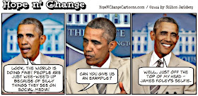 obama, obama jokes, political, cartoon, stilton jarlsberg, hope n' change, hope and change, social media, isis, strategy, foley