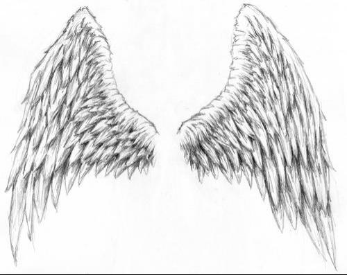 angel wing tattoos on back for