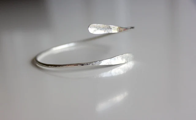 Silver Bangle from WildNora on Etsy