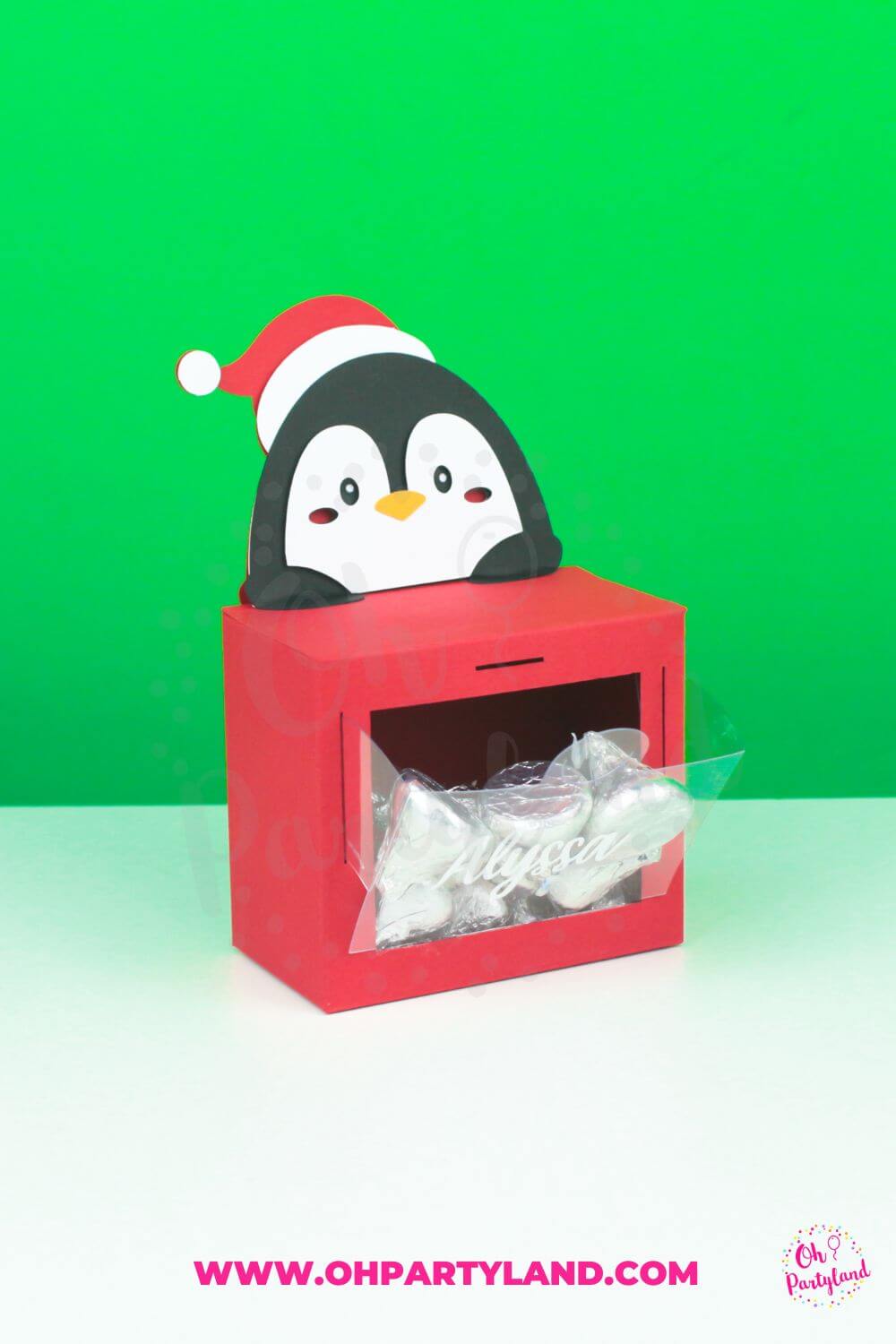 christmas penguin candy box