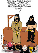 Charge a Tiradentes autor: Cleuber fonte:blogdodavidbor.blogspot.com (charge)