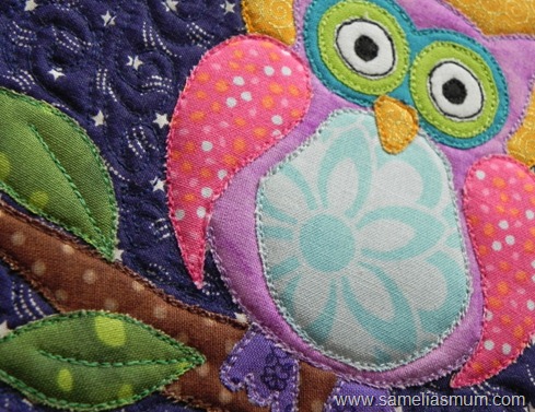 Purple Owl Mug Rug 2